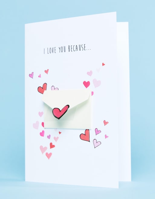 Nocturnal Paper I Love You Because Personalize Card