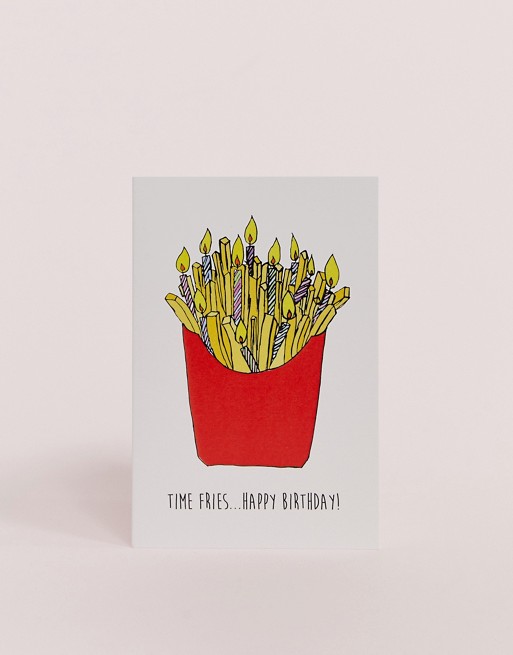 Nocturnal Paper time fries birthday card