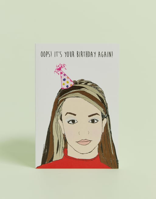 Nocturnal Paper - Verjaardagskaart met print 'oops your birthday again'
