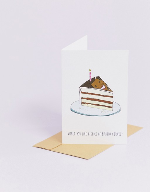 Nocturnal Paper would you like a slice birthday card