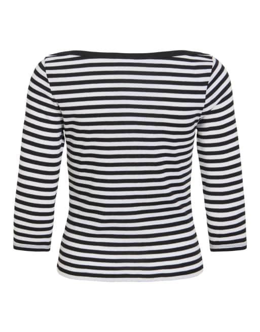 Noisy May 3/4 sleeved blouse in black1, 6 of 6