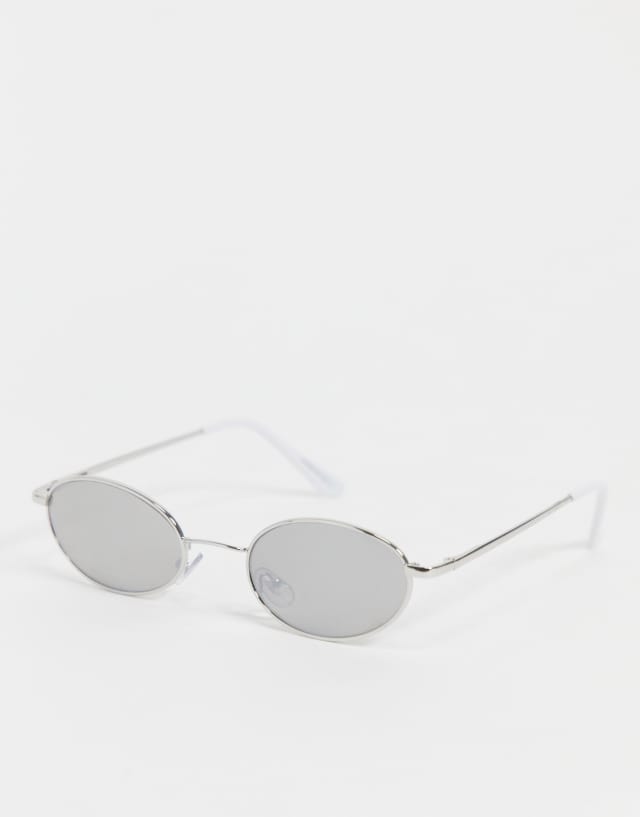 Noisy May 90's round sunglasses in silver