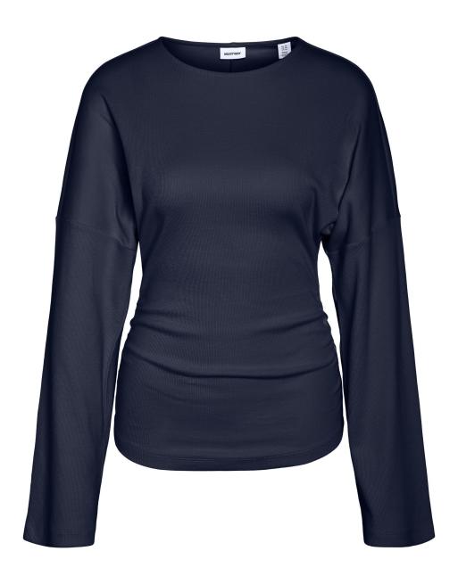 Noisy May Abbi Jersey-Langarmoberteil mit Rundhalsausschnitt in Marineblau, 6 von 7