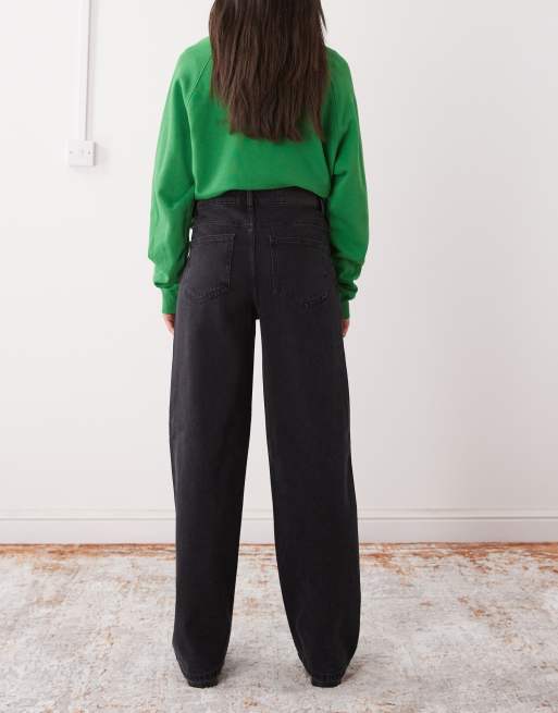Noisy May - Alexa - Jean ample à taille mi-haute en denim - Noir, 2 de 5