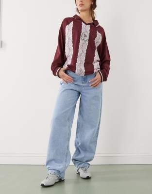 Noisy May - Alexa - Jeans in Hellblau mit mittelhohem Bund und weitem Bein