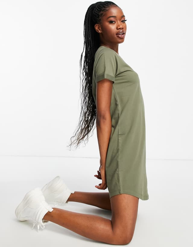 Noisy May alexa sweatshirt dress in khaki