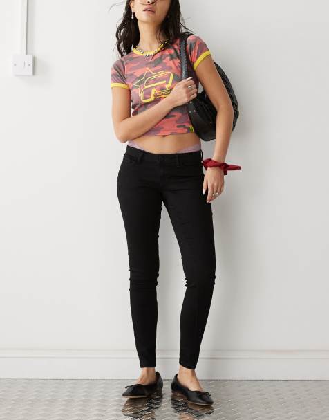 Noisy May - Allie - Skinny jeans met lage taille in zwarte wassing - view 1