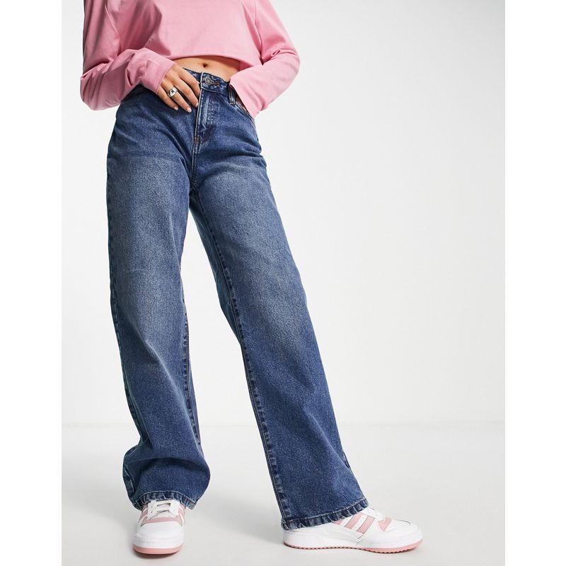 Noisy May - Amanda - Jeans a vita alta con fondo ampio blu medio