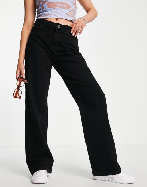 Wide Leg Jeans - Black