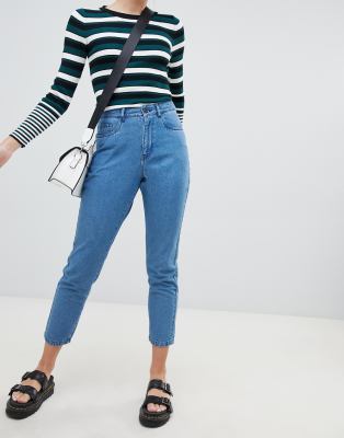 ankle grazer mom jeans