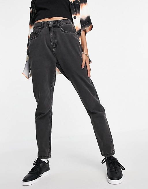 Noisy May baggy mom jeans in washed black