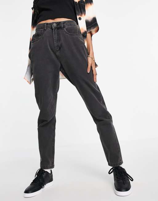 Noisy May baggy mom jeans in washed black | ASOS