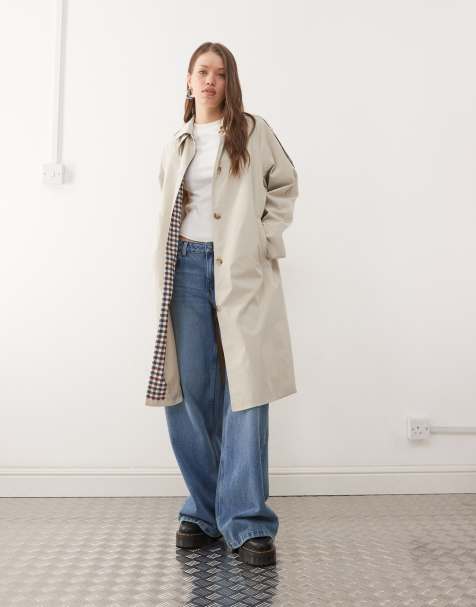 Noisy May – Beige trenchcoat i midilängd - view 1