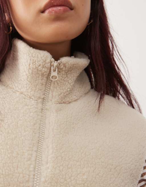 Noisy May – Beige väst i teddyfleece, 3 av 4