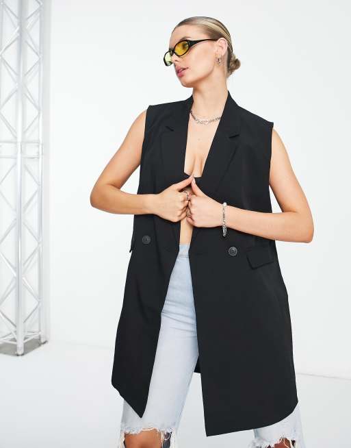 Blazer long sans manche new arrivals