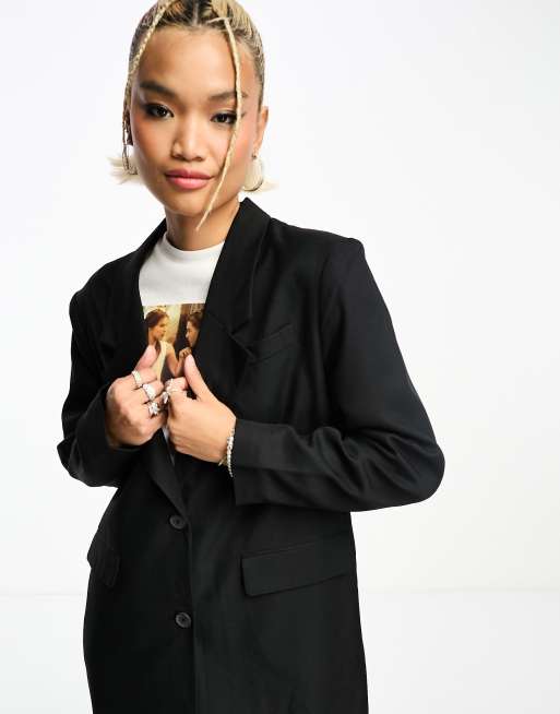 Blazer nero lungo store