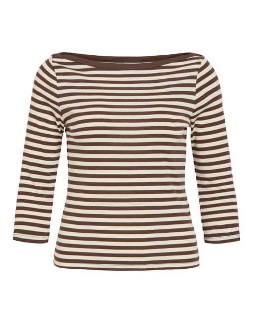Noisy May blouse met 3/4-mouwen in hot fudge, 5 van 6