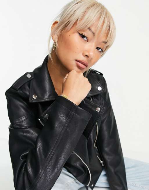 Noisy May - Blouson style motard imitation cuir - Noir, 4 de 4