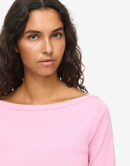 Noisy May blusa de manga 3/4 en rosa begonia, 4 de 5