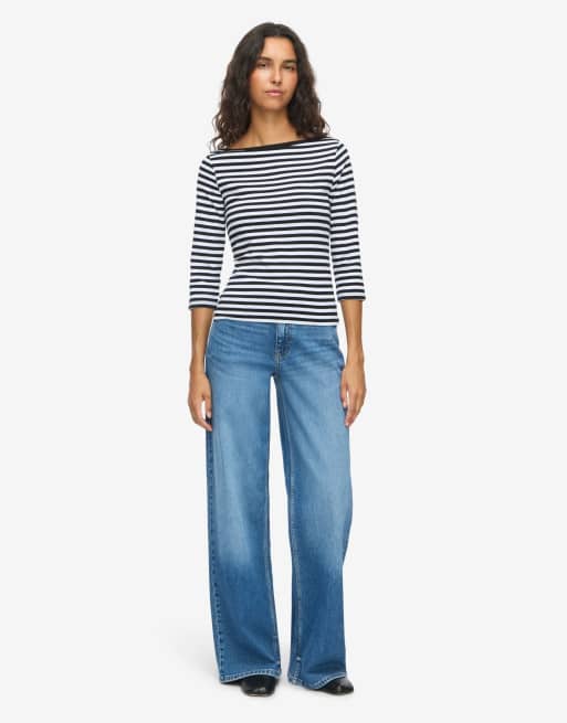 Noisy May Bluse mit 3/4-Ärmeln in Schwarz, 3 von 6