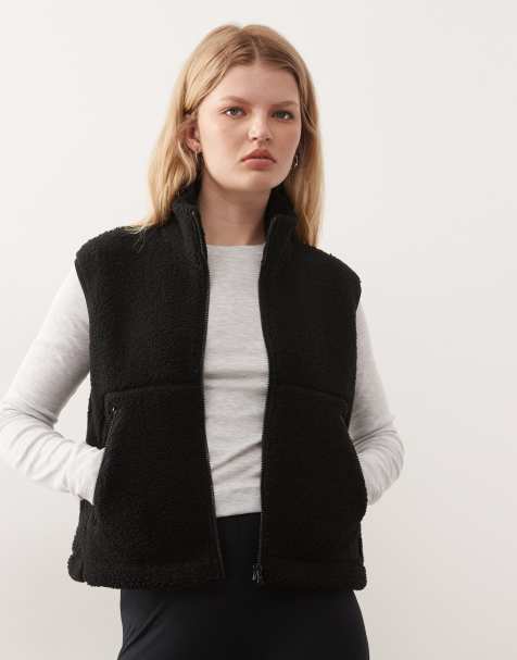 Noisy May - Bodywarmer van teddy fleece in zwart - view 1