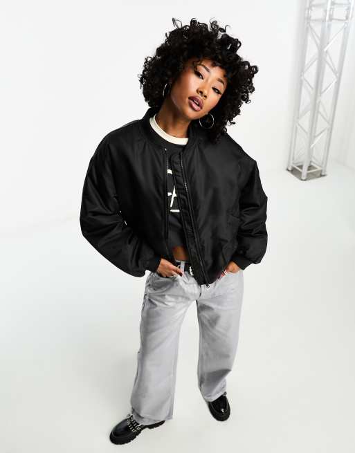 Noisy May bomber jacket in black | ASOS