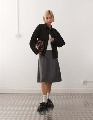 Noisy May Boxy Fit Denim Jacket In Black