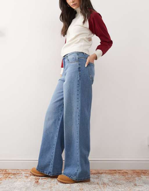 Noisy May - Brandy - Jeans ampi a vita medio alta lavaggio blu medio, 3 di 5