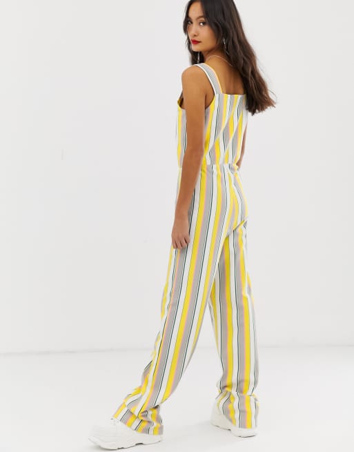 Noisy May bright stripe wide leg jumpsuit, 2 of 4