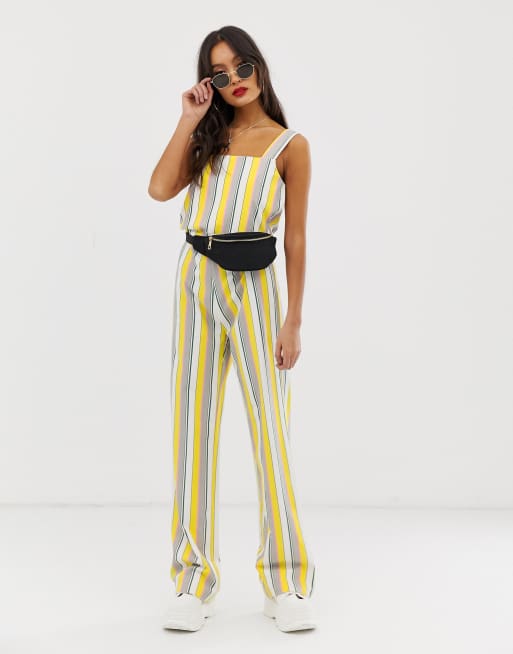 Noisy May bright stripe wide leg jumpsuit, 4 of 4