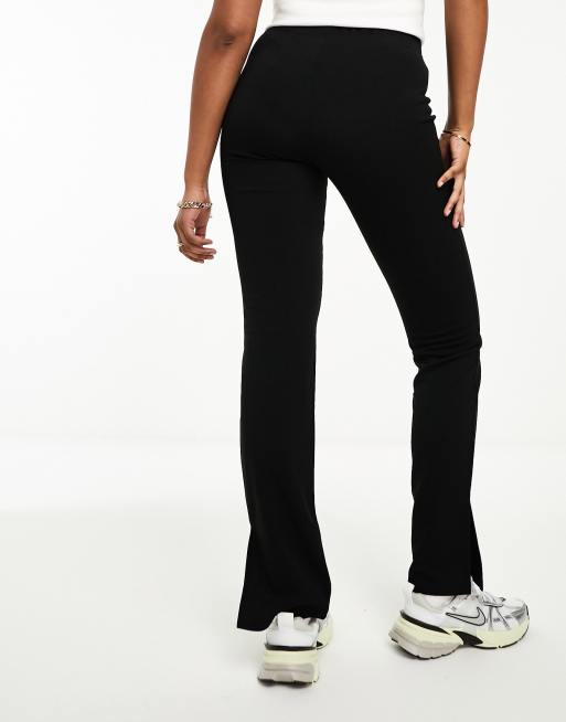 Noisy May - Broek met hoge taille en naaddetail in zwart, 3 van 4