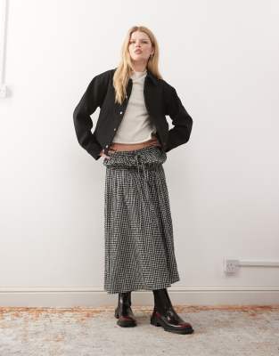 Noisy May Brushed Jacket With Panel Detail In Multi