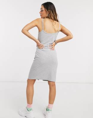 ribbed cami midi dress