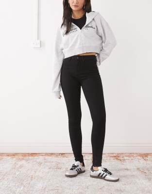 Noisy May Callie high waist skinny jean in black