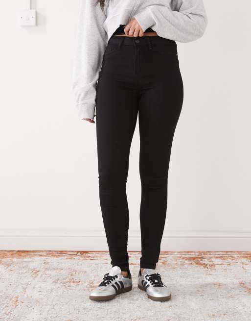Noisy May Callie high waist skinny jeans in black, 2 of 5