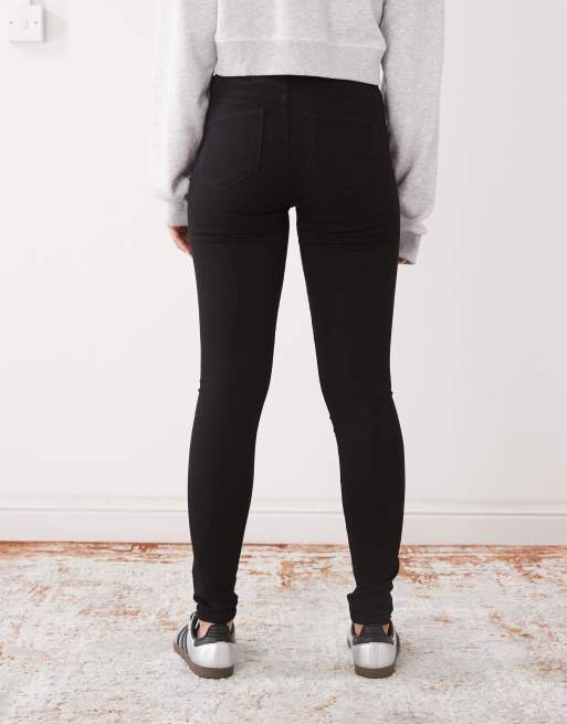 Noisy May Callie high waist skinny jeans in black, 3 of 5