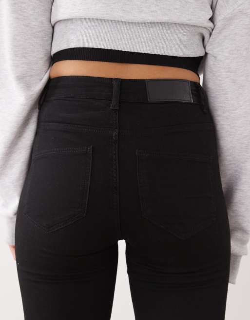 Noisy May Callie high waist skinny jeans in black, 4 of 5