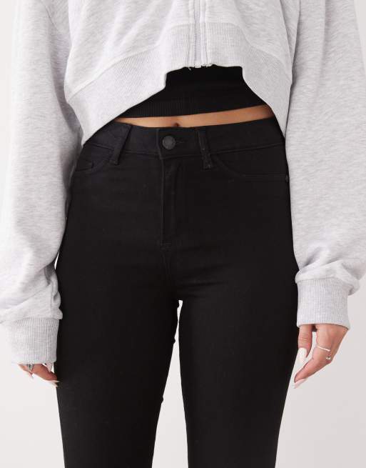 Noisy May Callie high waist skinny jeans in black, 5 of 5