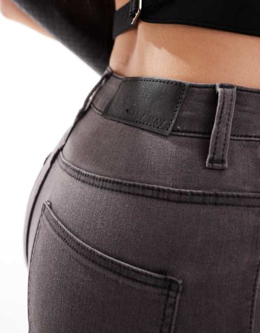 Noisy May Callie high waist skinny jeans in gray, 3 of 5