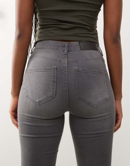 Noisy May Callie high waist skinny jeans in gray, 4 of 5