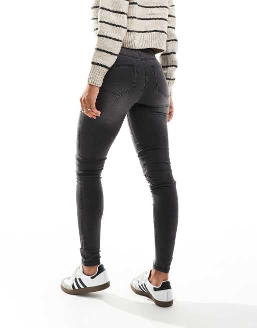 Noisy May Callie high waist skinny jeans in washed gray, 3 of 5
