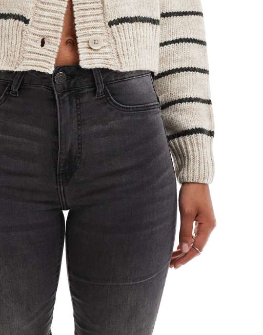Noisy May Callie high waist skinny jeans in washed gray, 4 of 5