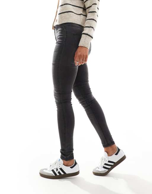 Noisy May Callie high waist skinny jeans in washed gray, 5 of 5