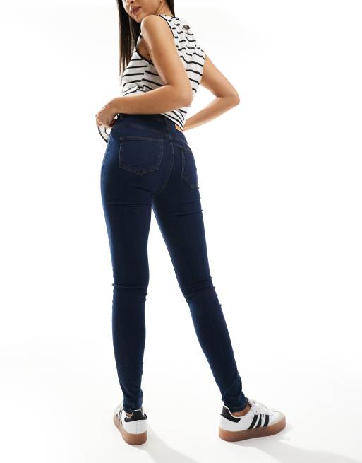 Noisy May - Callie - Indigoblå skinny-jeans med høj talje, 3 af 5