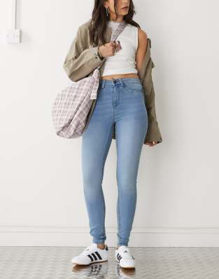 Callie - Jean skinny à taille haute - Bleu clair W25 L30