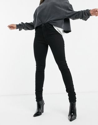 Jeans Noisy May - Callie - Jean skinny taille haute premium - Noir