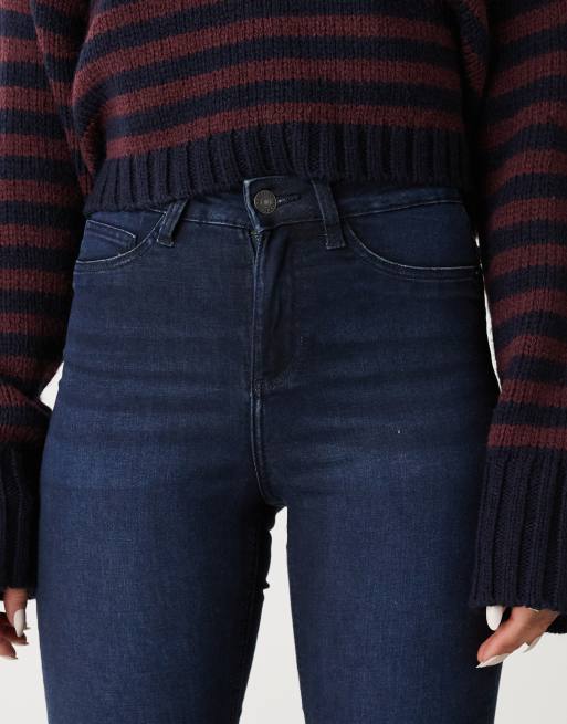 Noisy May – Callie – Jeans in Dunkelblau mit engem Schnitt und hohem Bund, 5 von 5