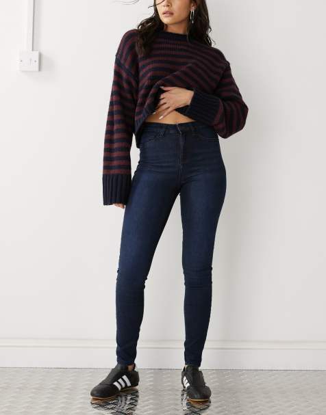 Noisy May - Callie - Jeans skinny a vita alta blu scuro - view 1