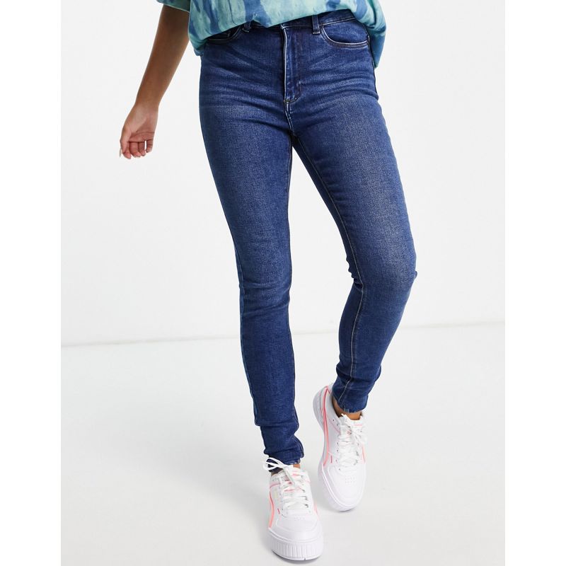 Donna Jeans skinny Noisy May - Callie - Jeans skinny a vita alta lavaggio blu medio