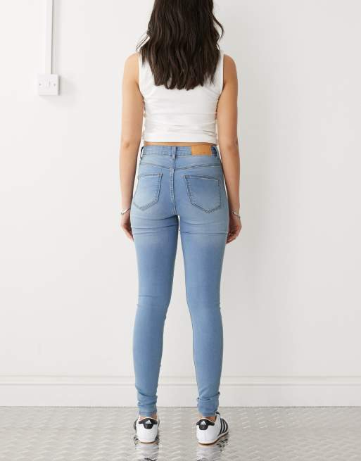 Noisy May – Callie – Ljusblå skinny jeans med hög midja, 2 av 5